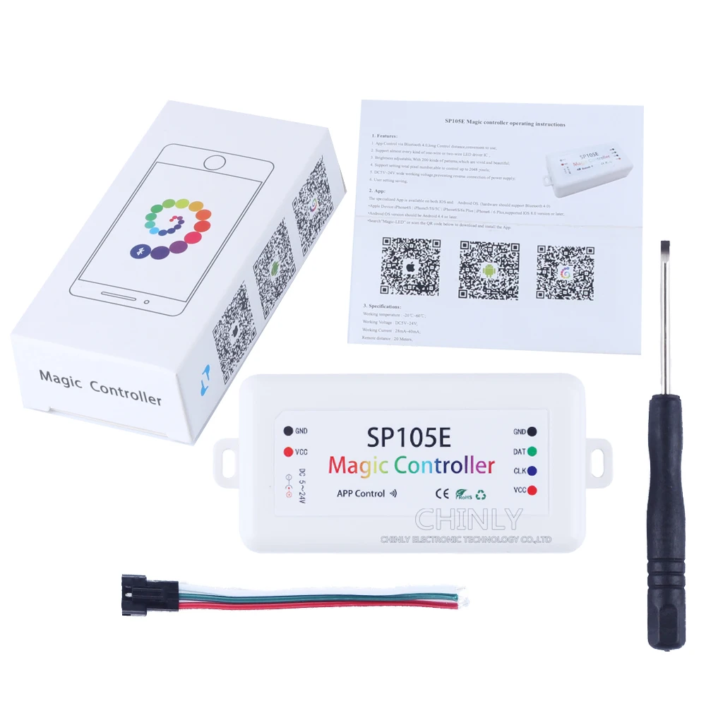 Bluetooth контроллер для светодиодных пикселей с приложением iOS Android WS2811 WS2812B APA102 SK6812