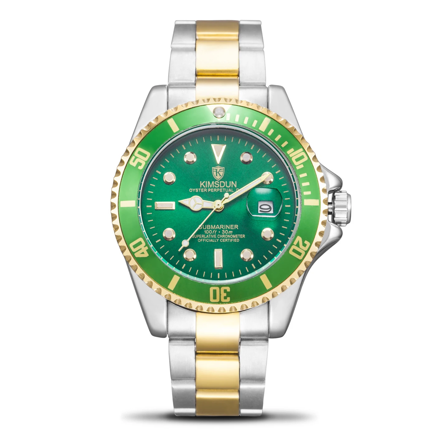 

Switzerland automatic Mechanical watches Rolexable models green water ghost watch men's fashion steel luminous Relojes Hombre