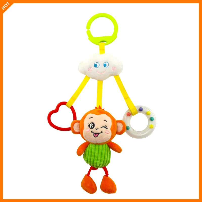 Baby Cartoon Early Development Soft Infant Toy For Newborns Seat Hanging Bebe Bell Toy For Gift