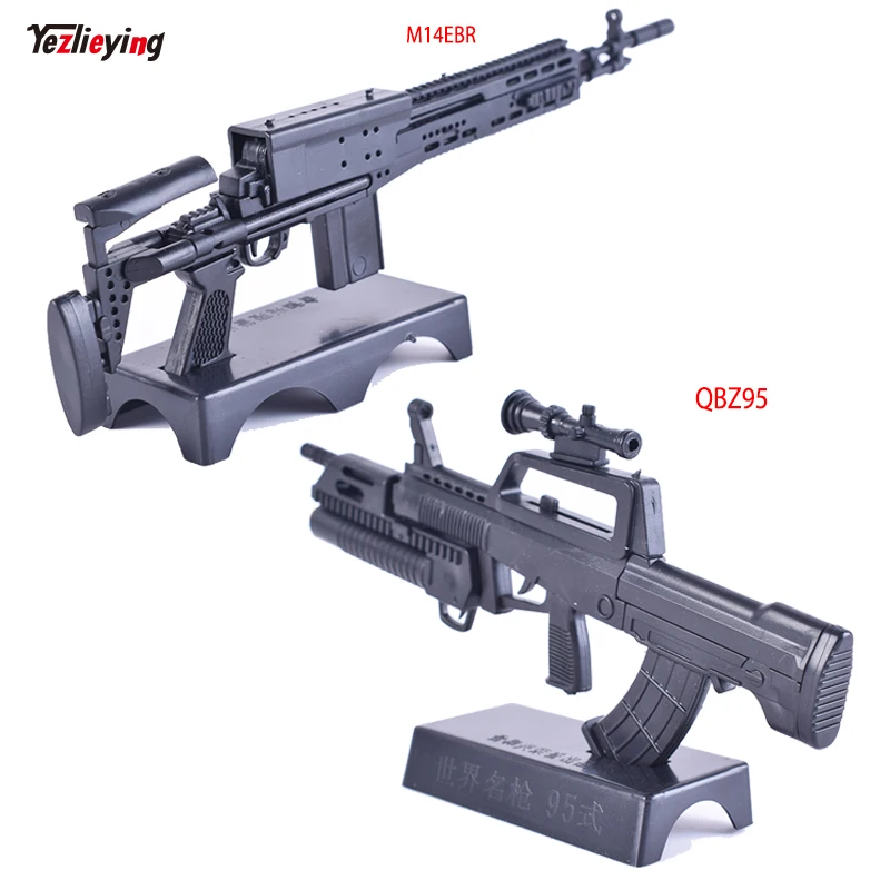 

M14BER Combat Rifle+QBZ-95 Shotgun Launcher Gun Model Set 1/6 Soldier Weapon Accessories f 12" Soldier Figure Assembled Pistol