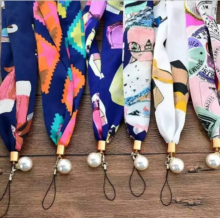 حزام للهاتف المحمول حبل قصير من البوليستر ID قلادة حبل سلسلة الحبل النساء وشاح holderKeys المشبك أنيق جرلي الفاخرة المحمول الأشرطة