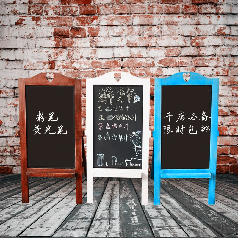 プロモーションを行う古い木材足場小さな黒板広告ボードレストランカフェチョーク書き込み蛍光 Highlighter Cap Board Usbboard Coating Aliexpress