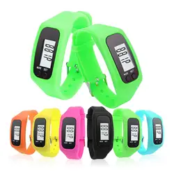 Длительный срок службы батареи многофункциональный 7 цветов цифровой ЖК-дисплей Шагомер Run шаг калорий пешком счетчик