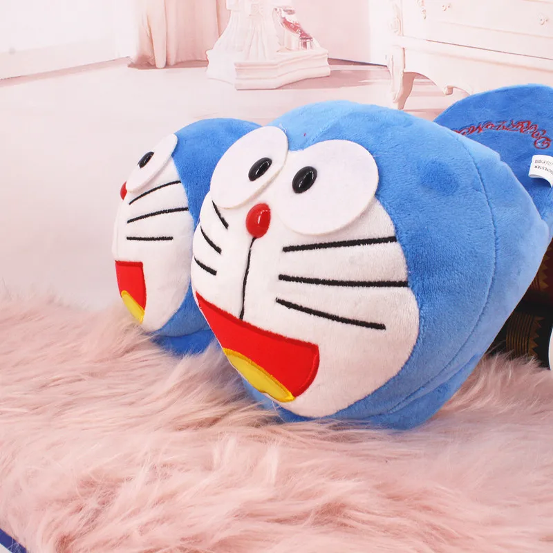 Doraemon/хлопковые тапочки домашние зимняя женская обувь с героями мультфильмов