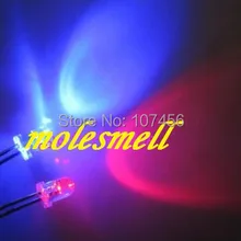 1000 шт/партия! 3 мм мигающий красный/синий светодиодный(10000mcd) 3 мм мигающий красный/синий светодиодный 3 мм светоизлучающий диод
