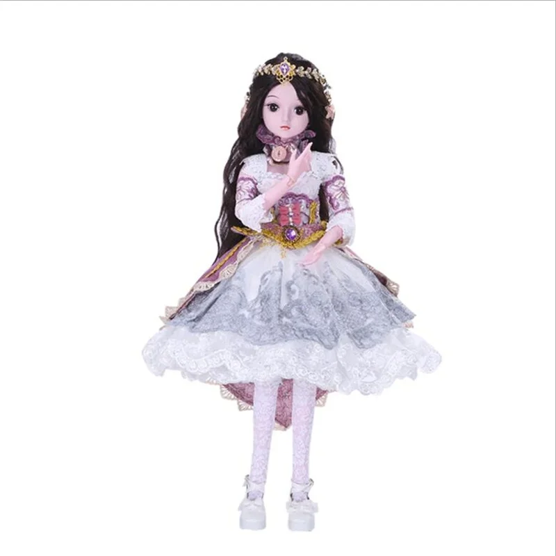 60 см 19 шарнир BJD 1/3 кукла Свадебная принцесса кукла куклы для моделирования девушки платье куклы up Кукла набор подарок на день рождения рождественские подарки - Цвет: bu lan qi