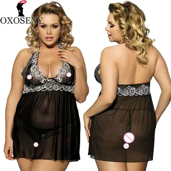 

xxxl 5xl halter backless 5 color women sexy lingerie hot plus size sexy underwear sexy babydoll high waist sexy costumes 698
