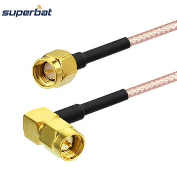 

Superbat SMA Male Straight to Right Angle Plug Straight Crimp RG316 Antenna Extension Coax Pigtail Cable 30cm for Wireless