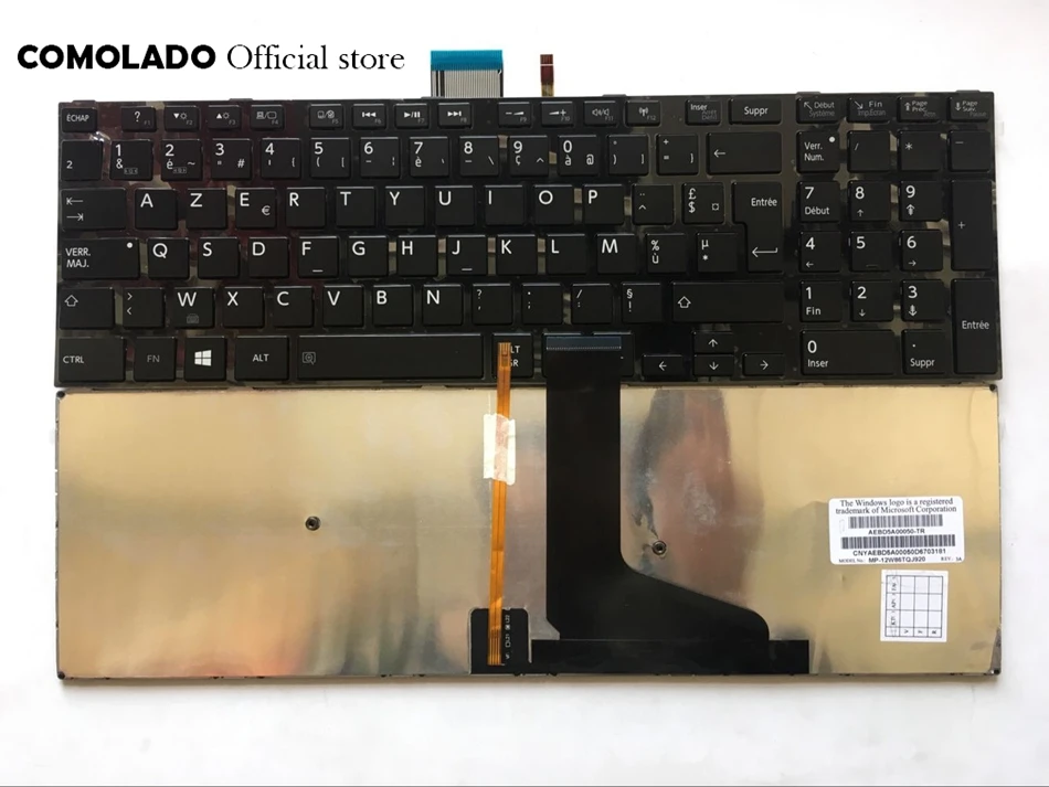 FR Французская клавиатура для Toshiba C70 A U50 M50 L50 L70 S50 S55 S70 S75 с подсветкой и рамкой