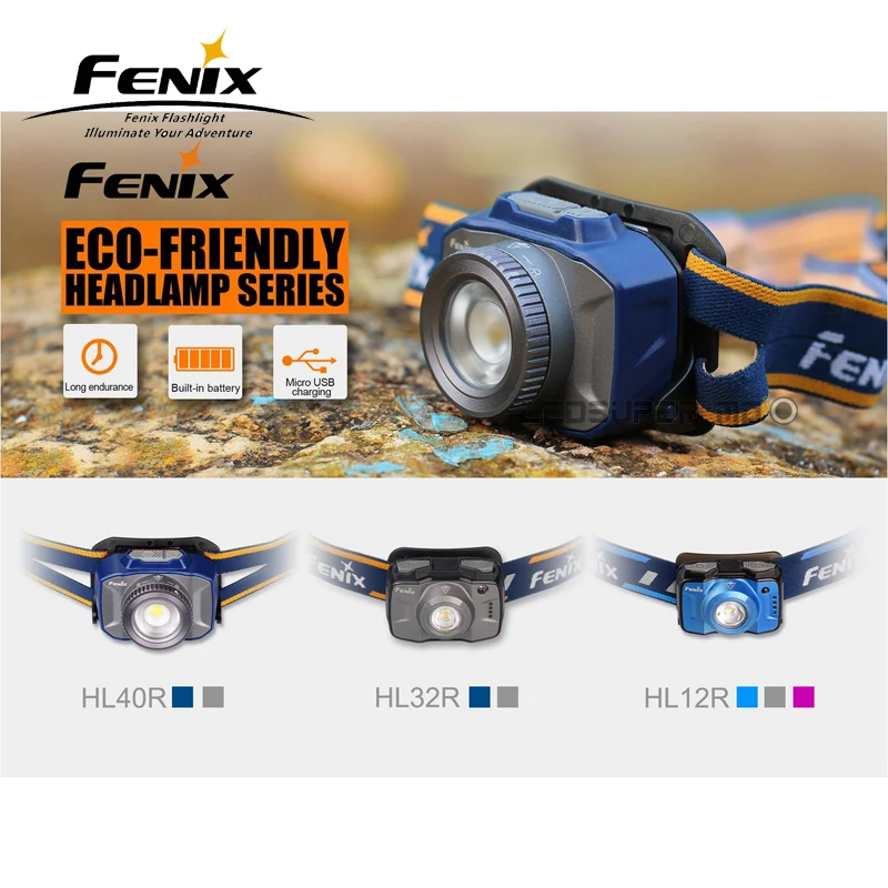 Fenix HL32R 600 люменов Cree XP-G3 светодиодный перезаряжаемый наружный налобный фонарь со встроенным литий-полимерным аккумулятором 2000 мАч