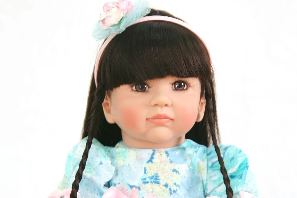 60 см Большой размер Bebe Reborn Menina с 24 дюймовым Кукла синяя кружевная юбка живые