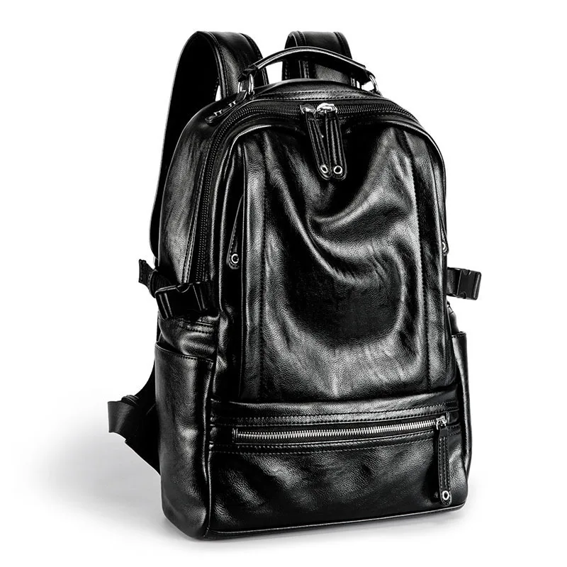 

Pu Men Women Bag Casual Backpack Fashion Package Large Capacity Functional