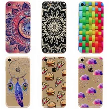 Soft Transparent Tpu Cases Phone Cover For iphone 7 Case Beautiful Pattern Soft Back Cover For Apple Iphone 7 4.7 inch Shell