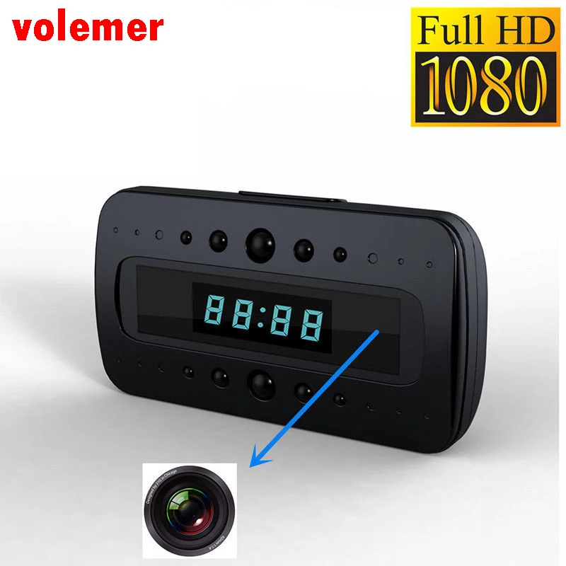 

Volemer Original 2017 New HD 1080P Camera Clock IR Night Vision Motion Detection Mini DV+Remote Mini Cemera Cam Smart Camcorder