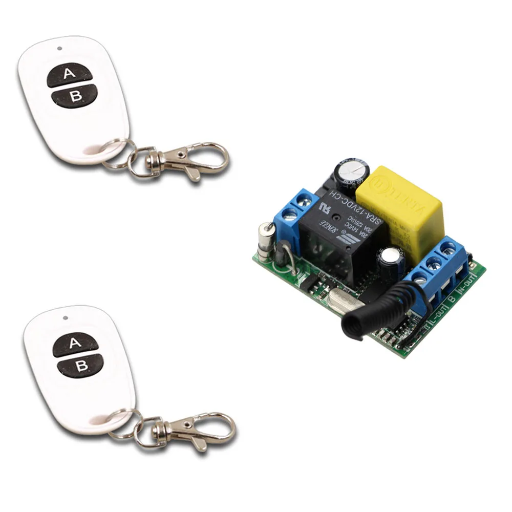 

AC220V 1CH 10A Radio Controller RF Wireless Relay Remote Control Switch Ellipse Shape Waterproof Transmitter With Receiver Board