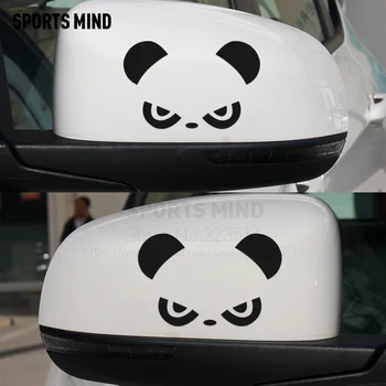 

1 Pair Panda Car Stickers Rearview Mirror stickers Car Styling For Mercedes Volkswagen Renault seat Nissan Opel Lada accessories
