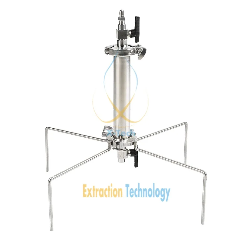Extrator de Aço Coluna Fechada Pressurizado Extratores Bho Extractor Kit. Inoxidável 304. 90g