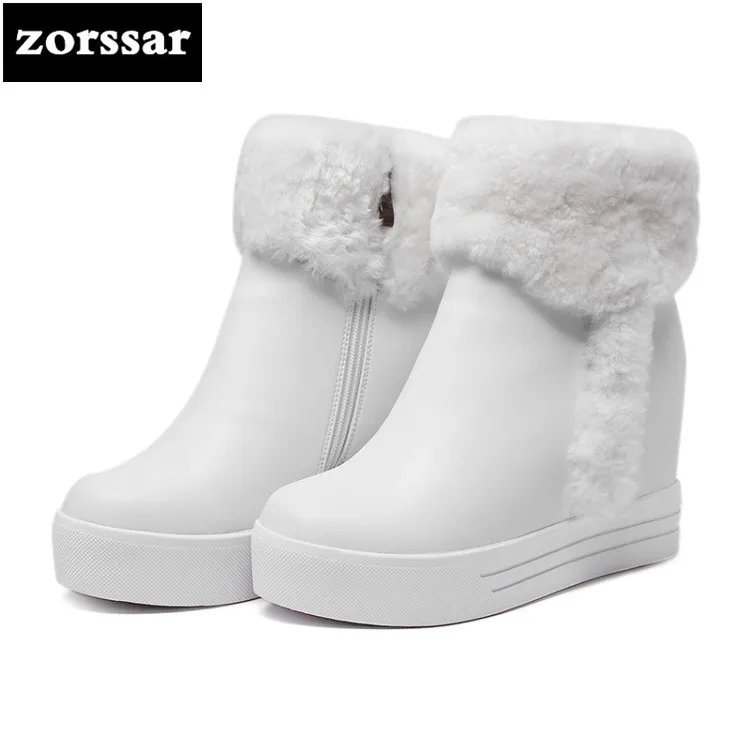 

{Zorssar} 2018 New winter Warm Plush women snow boots High heel ankle boots platform shoes heels botas nieve mujer invierno