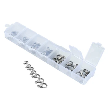 

60PC/Box Stainless Steel Lobster Clasp 9mm-16mm For DIY Jewelry Findings Making Necklace Btracelet Accessories