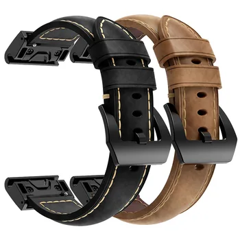 

For Garmin Fenix 5X / 5X Plus Genuine Leather Watch Strap Band Replacement Watch Band Wristband Bracelet With Tools Accessories