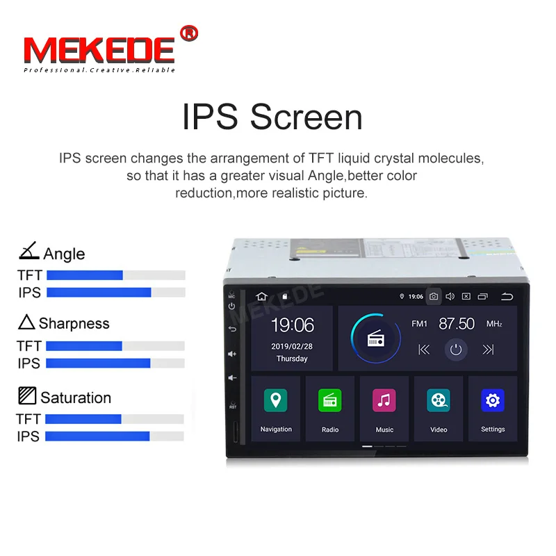Best PX30 Android 9.0 Auto Radio Quad Core 7Inch 2DIN Universal Car NO DVD player GPS Stereo Audio Head unit Support DAB DVR OBD BT 4