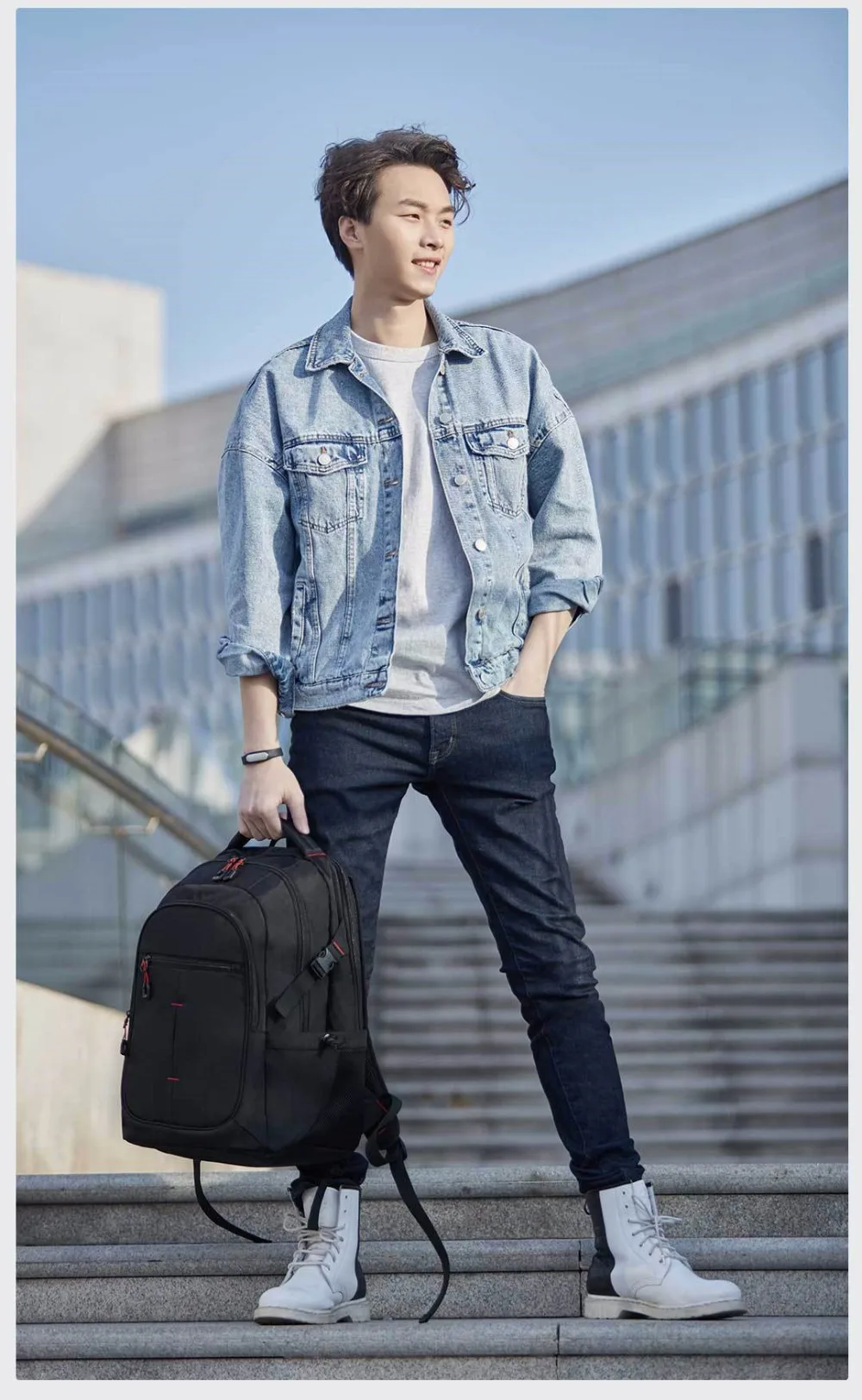 Xiaomi UREVO 25L large capacity men's backpack men's 15inch computer bag waterproof travel bag multi-function backpack bag (14)