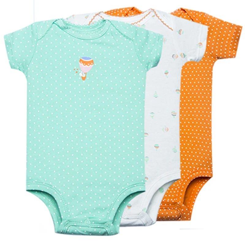 Одежда для малышей Комплект боди 3 шт./лот Лето хлопок короткий рукав новорожденных комбинезон одежда для маленьких мальчиков комбинезон для девочек