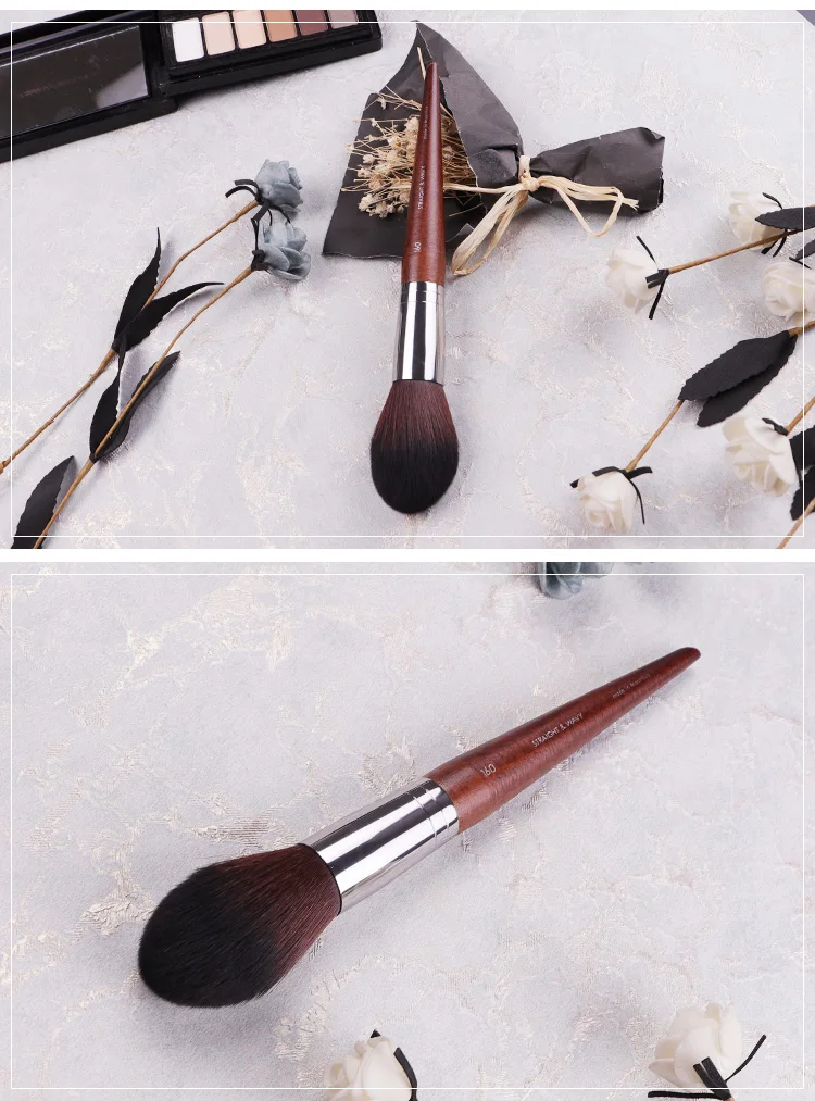 Ponta de Chama Blush em pó Professional Blush Brush Ondulado Reta Cônico Forma Contour Make up 160 7 Ponta de Chama Forma Contour Blush Em Pó Make up Brush