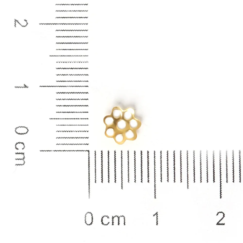 1000 шт 6 мм Металлические Ювелирные комплектующие покрытые Цветные Цветочные колпачки из бисера