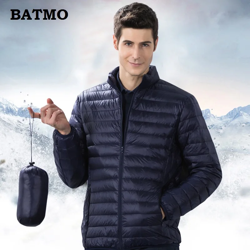 Batmo 2019 Новое поступление весна Высокое качество 90% белый утиный пух куртки мужские, мужские тонкие пуховики плюс-размер M-4XL