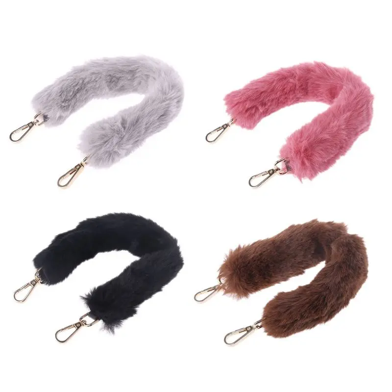 

Fashion Faux Fur Handbag Strap 40CM DIY Replacement Shoulder Bag Straps Belt