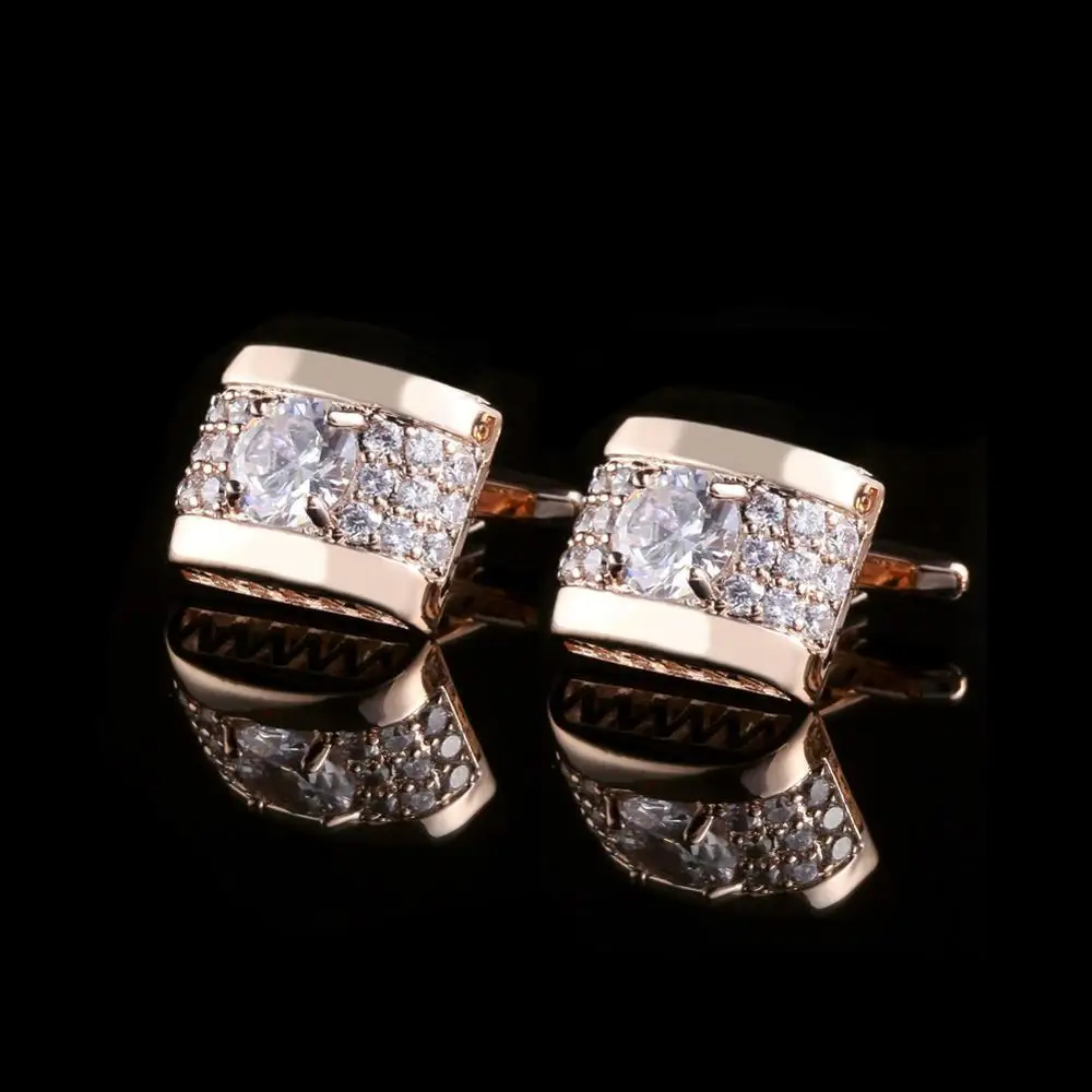 

1Pair Rhinestone Mens Cufflinks Shirt Cuff Links Wedding Party Gift