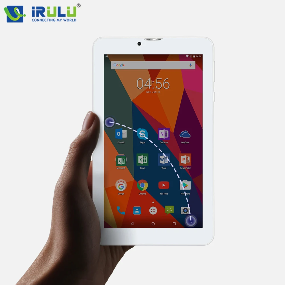 

iRULU X67 Tablet 3G Phablet Phone Call SIM Card 1024x600 IPS 7 inch Quad Core 16GB Dual Cams LCD Screen With RUSSIAN KEYBOARD
