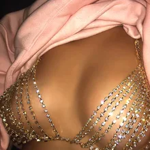 Stonefans, модные, женские, сексуальные, стразы, бюстгальтер, цепочка, ювелирное изделие, очаровательный кристалл, бикини, цепь для тела, ожерелье, золото, серебро, вечерние ювелирные изделия