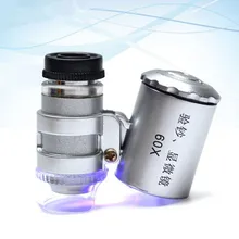 Мини HD 60X увеличительное стекло микроскоп со светодиодный светильник портативный микроскоп для антикварных ювелирных изделий Алмазная идентификация нефрита