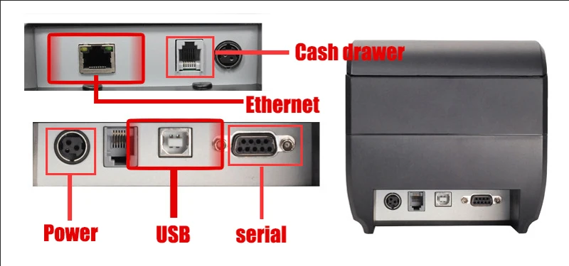 Vilaxh XP-Q200II 80 мм тепловой usb-порт для принтера POS термопринтер USB+ Серийный/LAN 80 мм автоматический резак кухонный принтер