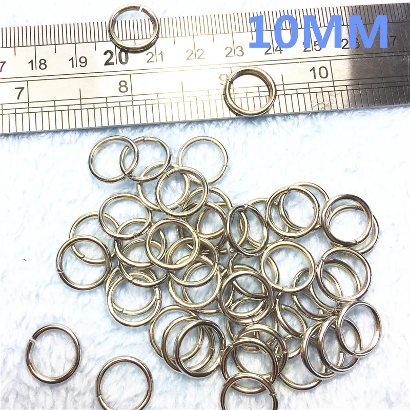 2-10MM SILVER   O Rings of leather Accessory Cast High Quality Carft Strap Round DIY