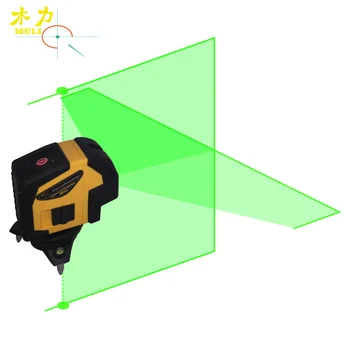 

muli Mini 2 Lines 2 Point Cross Lines Laser Level Green Beam Self-Leveling Laser Level With Wall Bracket Base Or With Small Base