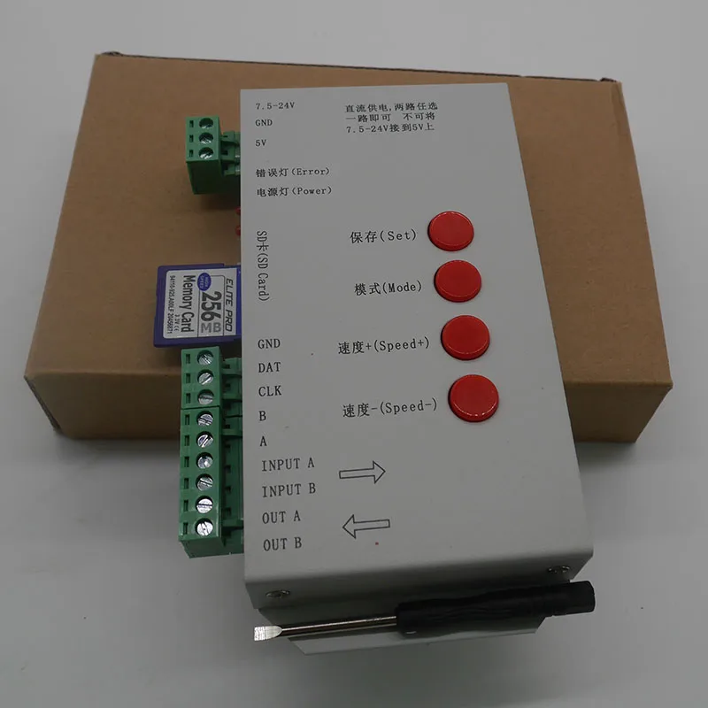 K-1000C(T-1000S обновляться) Программа светодиодный контроллер K1000C WS2812B, WS2811, APA102, T1000S WS2813 2048 Пиксели контроллер DC5-24V