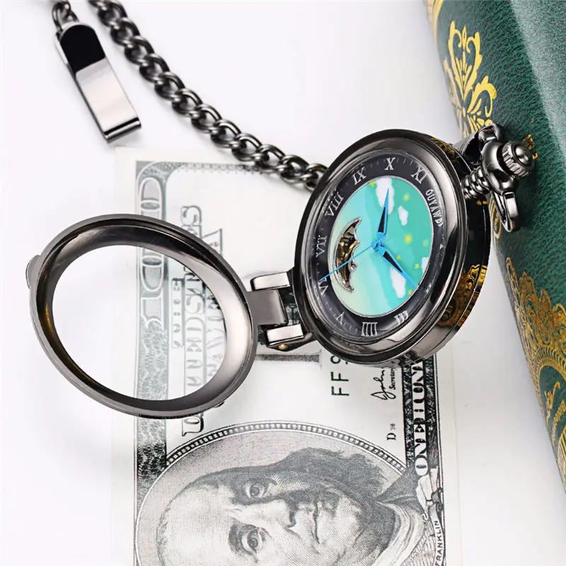 

Full Metal Pocket Watch Mechanical Vintage Steampunk Necklace Pendant Clock Gifts for Men Women Children OUYAWEI New arrival