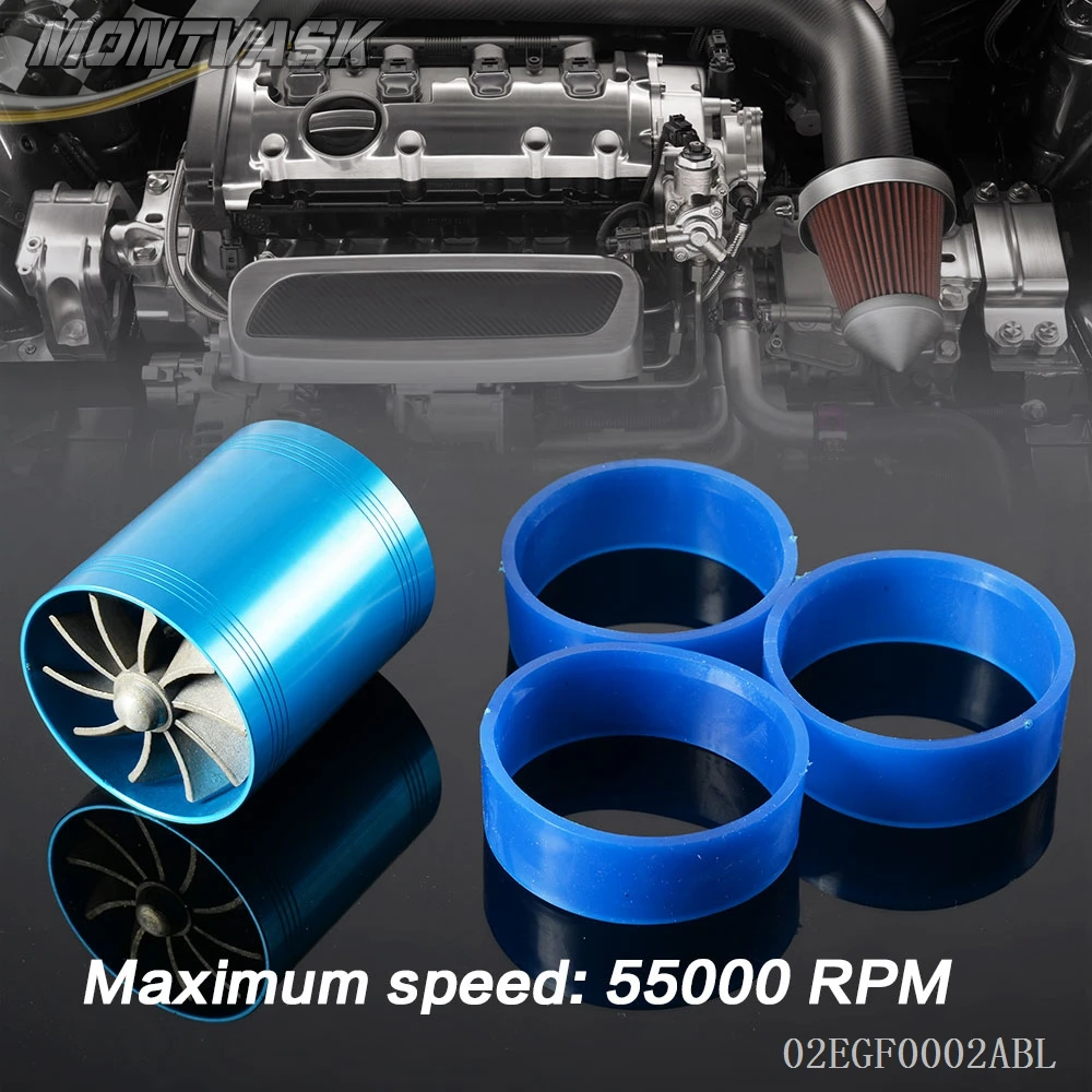 Free Shipping Universal Turbo Double Fan Air Intake Fuel Saver Fan