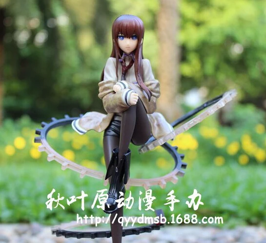 

22cm Steins Gate Makise Kurisu 1/8 Scale Action Figures PVC brinquedos Collection Figures toys for christmas gift wtih box