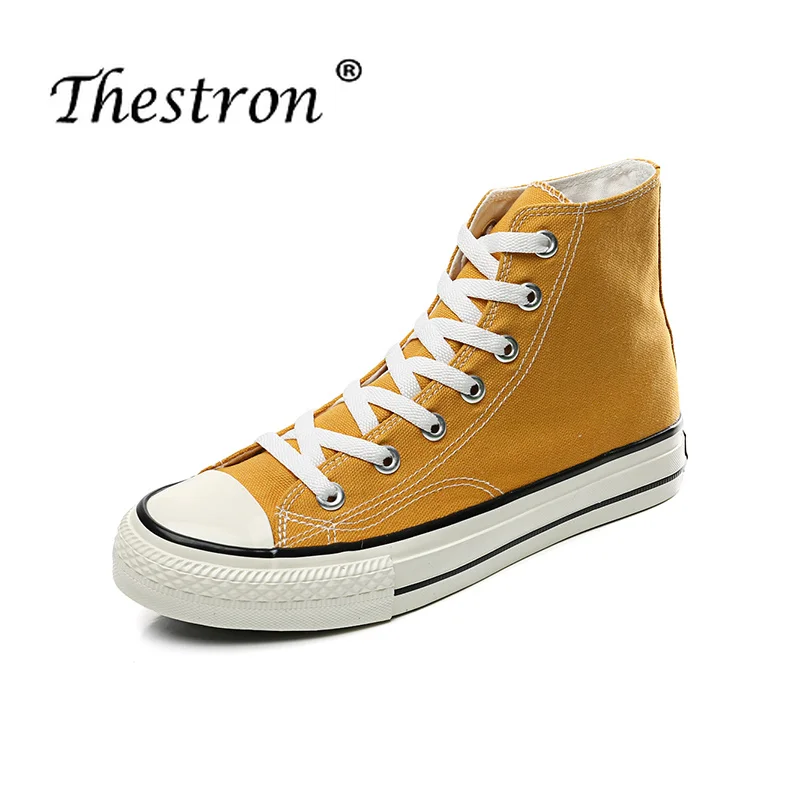 2019 New Casual Canvas Shoes For Men Fashion Men Casual Shoes High Top Vulcanized Men Sneakers Yellow Boys Walking Shoes Flats 2019 New Casual Canvas Shoes For Men Fashion Men Casual Shoes High Top Vulcanized Men Sneakers Yellow Boys Walking Shoes Flats