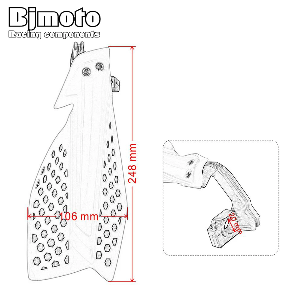 Щетка для мотокросса BJMOTO 7/8 &quotRally Pro защита рук эндуро Supermoto IRBIS TTR CRF YZF Pit Dirt Bike