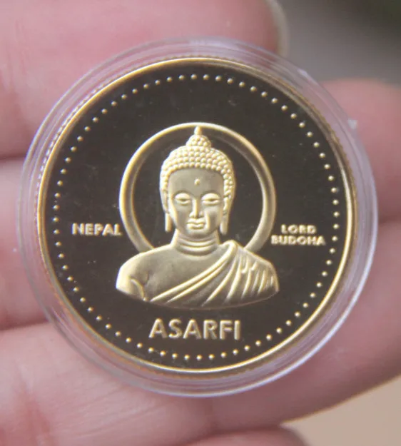 

5pieces/ Set The Buddha Nepal Tibetan Buddhism Coin badge medal no face Lord Coin Value for collection free shipping