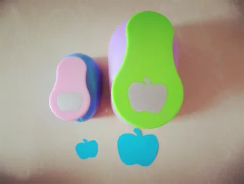 

2pcs(5.0cm,2.5cm) apple shape craft punch set Punch Craft Scrapbooking school Paper Puncher eva hole punch free shipping