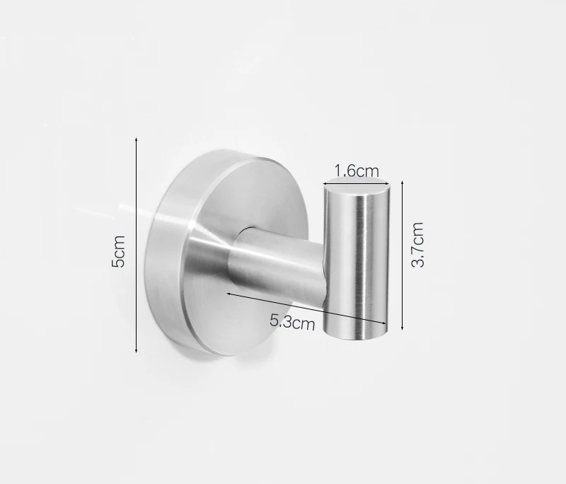 Матовая 304 нержавеющая сталь вешалка для полотенец Крючки для халатов одиночные крючки для полотенец вешалка для полотенец держатель для бумаги аксессуары для ванной комнаты - Цвет: only hook