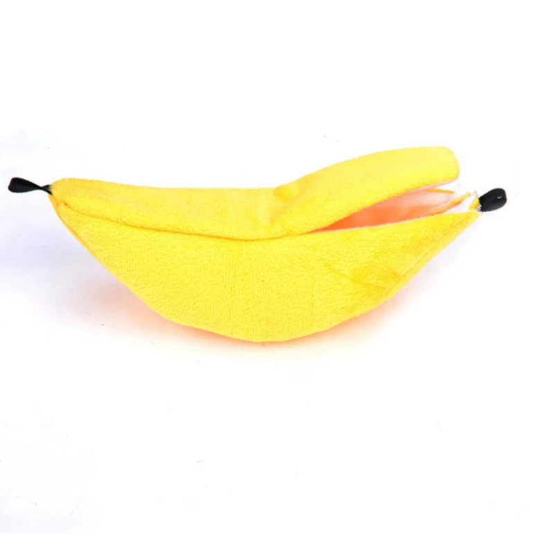Hamster Cage Banana Shape Soft Breathable Cotton Wool Hanging Sleeping Bed Small Animal Cage For