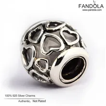 Encased in Love Charms подходит к оригинальному браслету из стерлингового серебра 925 пробы опалесцентные белые хрустальные бусины для изготовления ювелирных изделий