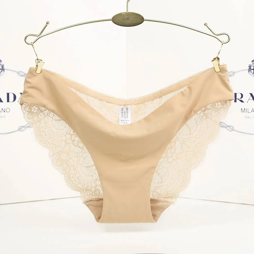Sexy Lace Low-Rise Cotton Briefs for Plus Size Women - Intimate Ladies Underwear & Panties with Transparent Design image 4